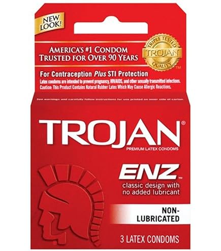 Amazon.com: Trojan Enz Non-lubricated Condoms, 12 Count (Pack of 2) :  Health & Household