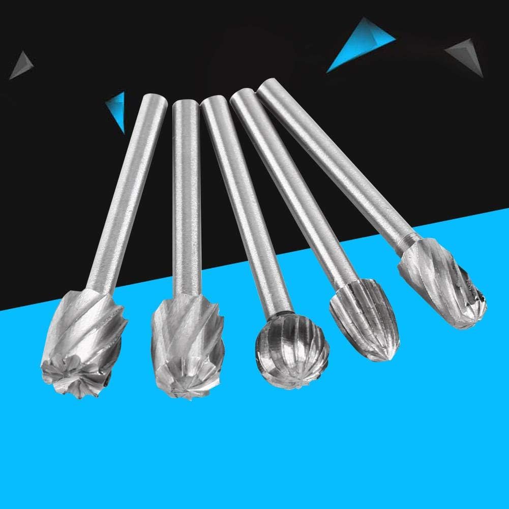 wifehelper Burrs Rotary Files High Speed Steel Woodworking Carving Engraving Tool Set Wood Plastic Soft Materials Use 1/8inch Shank 20pcs - Image 4