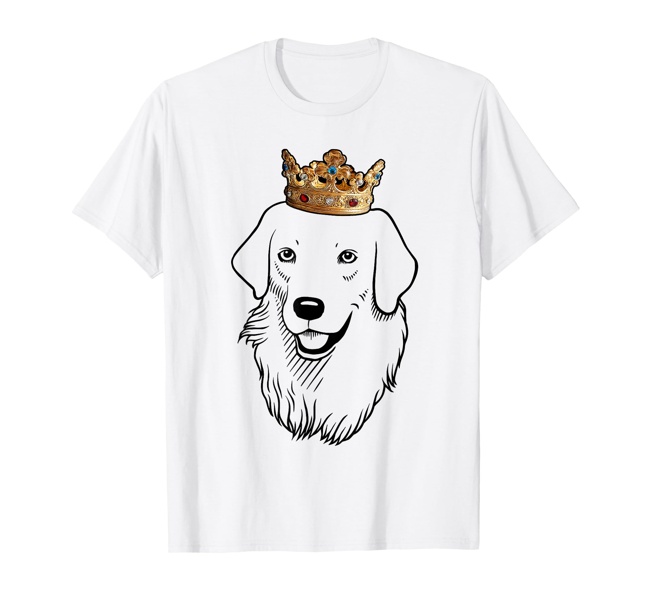 Kuvasz Dog Wearing Crown T-Shirt