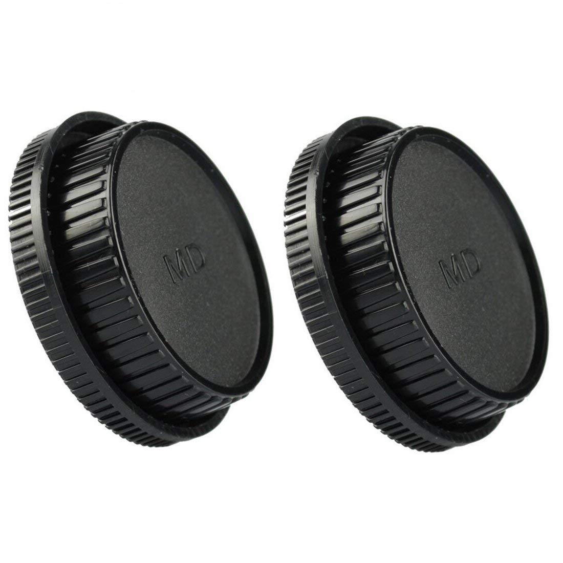 HomyWord 2 PACK Front Body Cap & Rear Lens Cap Set work for Minolta MD MC Mount Lens and Cameras, Fits Minolta X-700, X570, X-370, XD, XD-7, XD-11 XG, XG-7, SR-T 101, X-1, SR-1, SR-2, SR-7