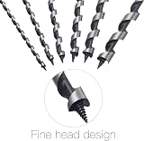 HPMAISON 6-Piece Auger Bit Set 230mm Hex Shank Woodworking Drill Bits 6-16mm view 3
