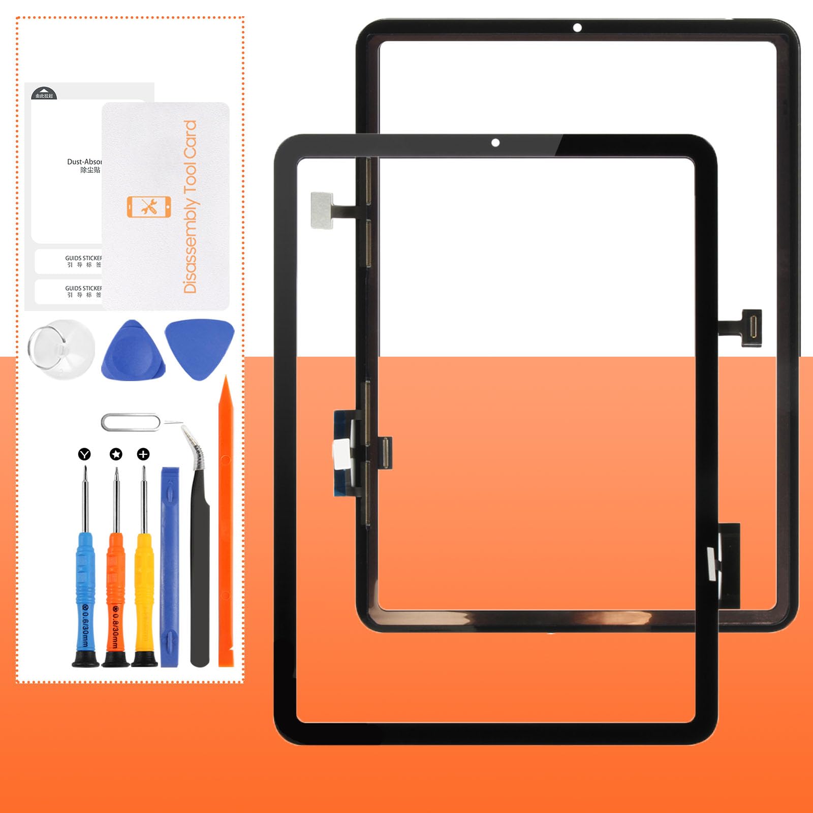 Photo 1 of for iPad Air 4 Touch Screen Replacement,for iPad Air 2020 4th Gen A2316 A2324 A2072 A2325 10.9“ Touch Screen Panel Digitizer Screen Replacement Full Assembly Repair Kits