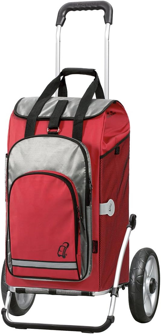 Andersen Shopping trolley Royal with bag Hydro red, Volume 60L, thermal bag, aluminium frame and ball-bearing wheels