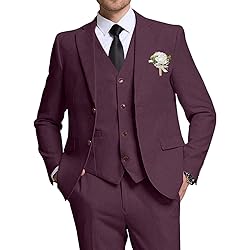 High-End Suits Men Suits Grayish Purple Linen