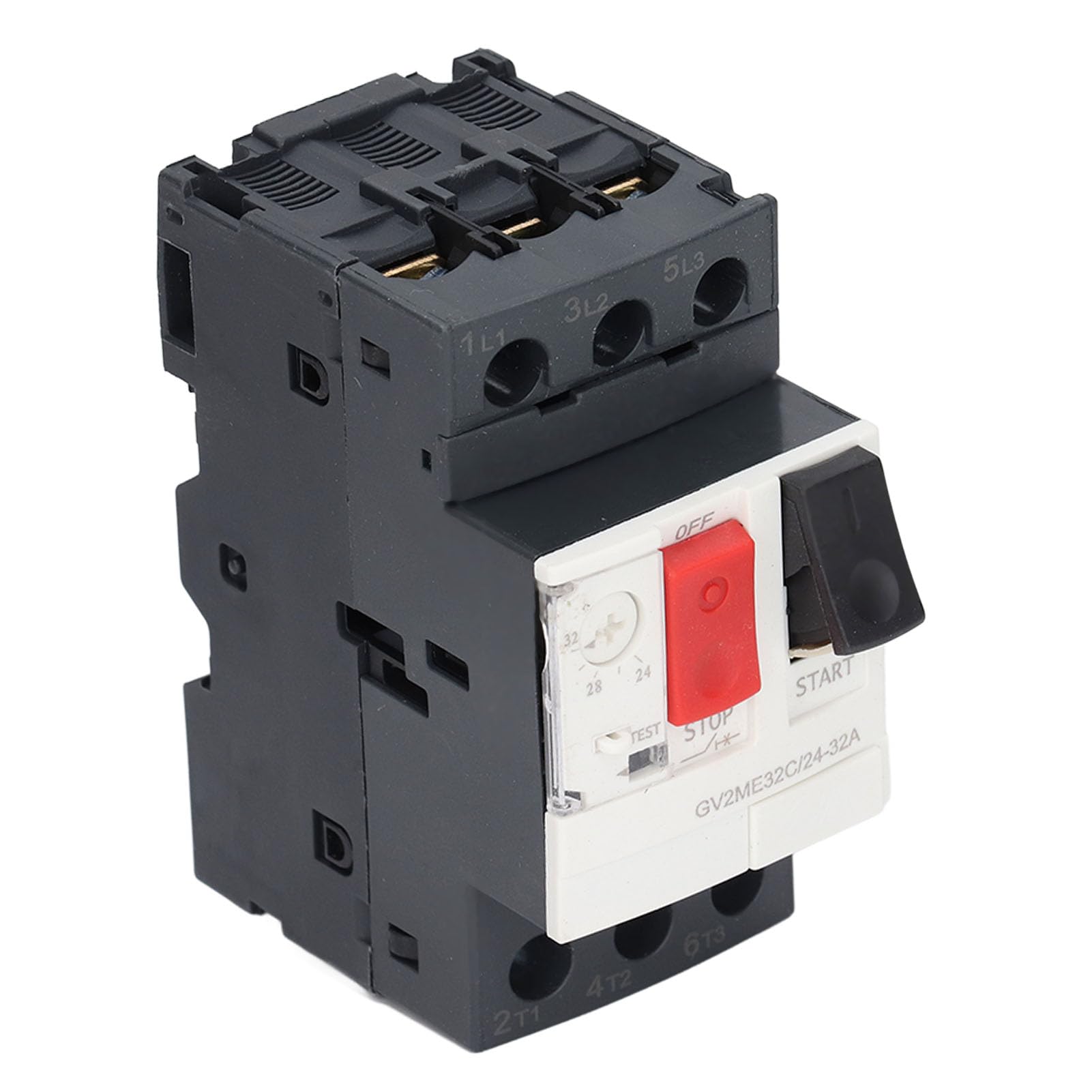 AC 690V Circuit Breaker Switch 35mm Guide Rail Installation 3P Motor Circuit Breaker with Overload Protection Switch Manual Motor Starter Button 6KV (GV2-ME32C 24-32A)