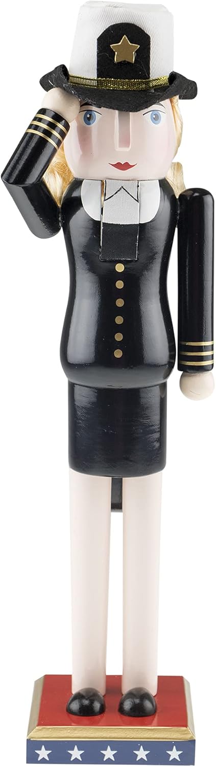Nutcrackers - Clever Creations Sailor Woman 14 Inch Traditional Wooden Nutcracker, Festive Christmas Décor for Shelves and Tables