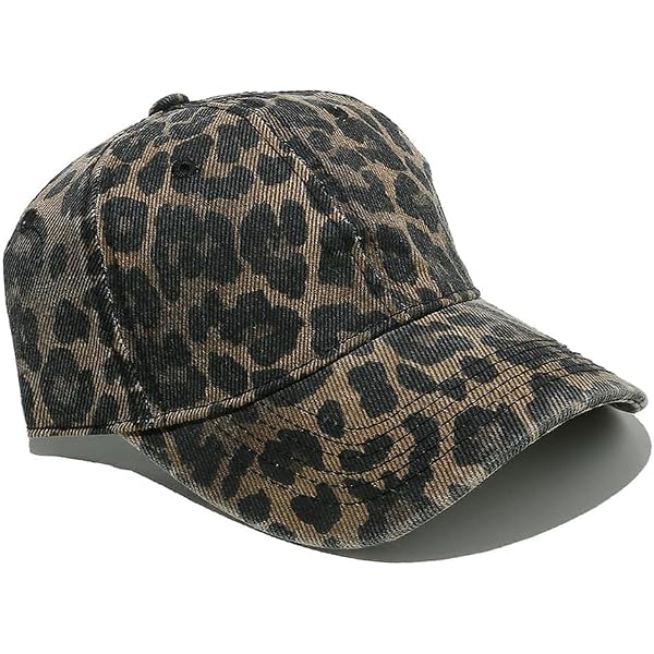 Women's Trucker Hat - Pink Butterfly & Leopard Baseball Cap | Medium Size Black Adjustable Cap - View #7