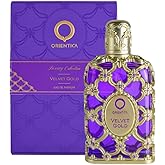 Orientica Luxury Collection Velvet Gold Eau De Parfum – Vanilla, Bergamot, Gourmand, Caramel, Violet, Patchouli, Rose, Musk, Animalic, Amber - Arabic Perfume for Men & Women – 2.7oz/80ml