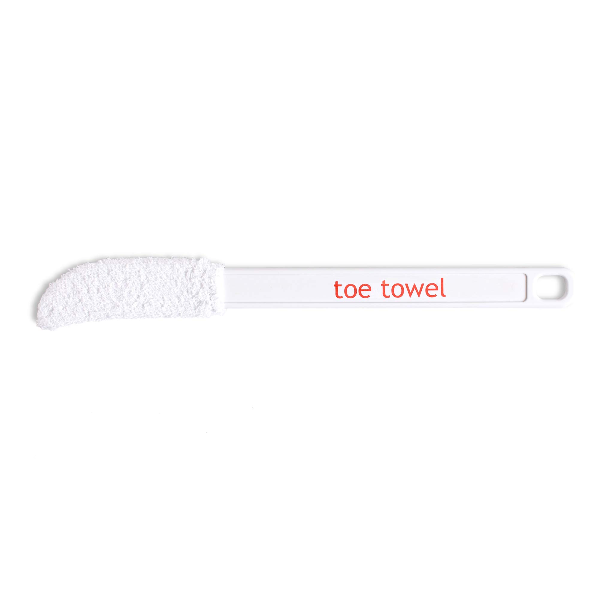 Long Handle 40cm Foot Brush - toe towel - Foot Toe Cleaning aid - Clean + Dry Between All Your Toes Remove Germs which Cause Itchy, Sore Toes Available in 2 Lengths 30 or 50cm