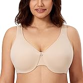 CALVENA Women's Minimizer Bra Full Coverage Plus Size Smooth Underwire Seamless Bra