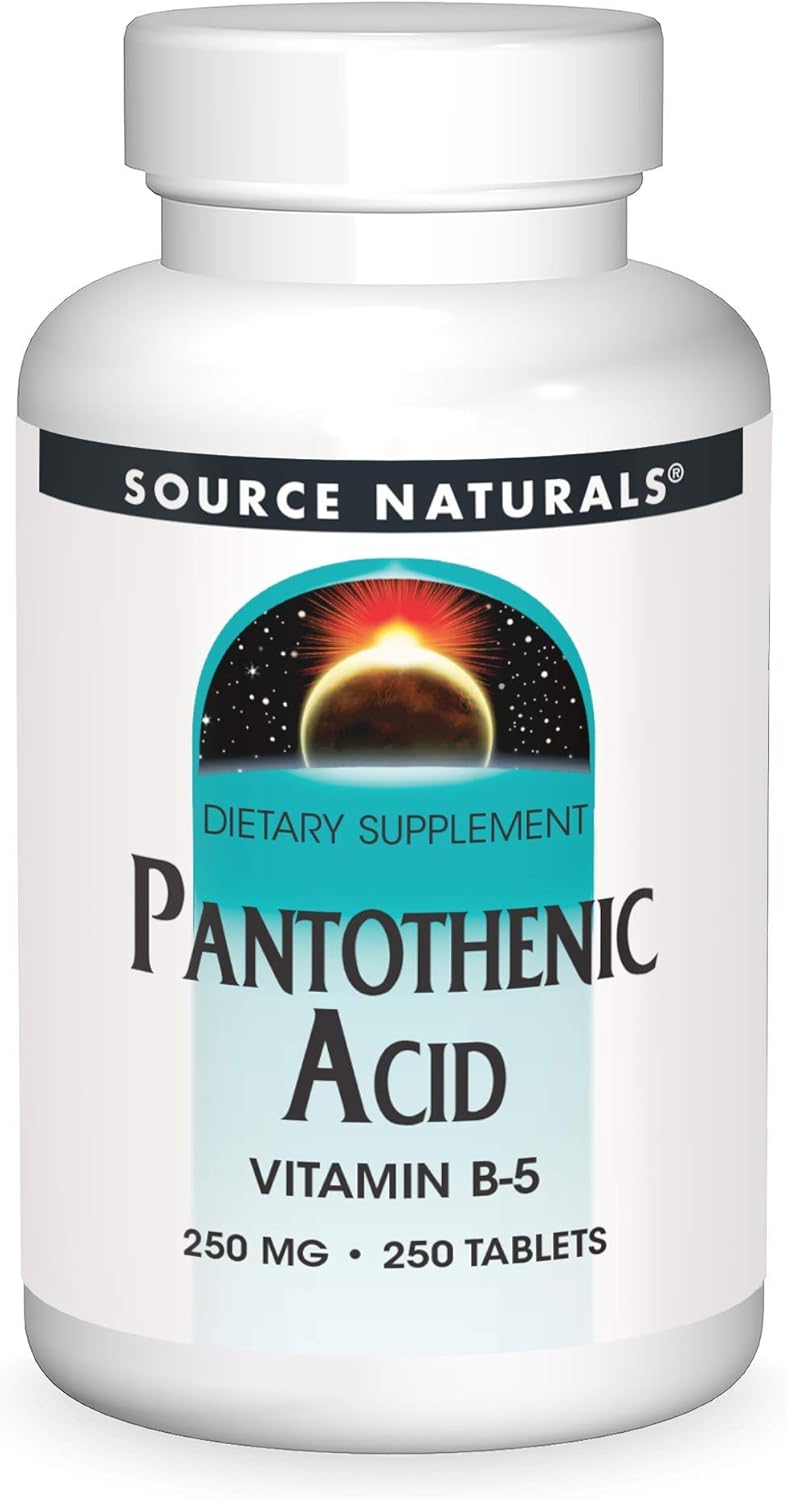 Source Naturals Pantothenic Acid Vitamin B5 250 Mg. Tablets 143360