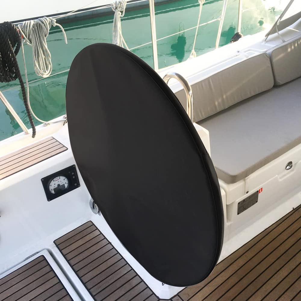 Boat Steering Wheel Cover, 24" Marine Yacht Sailboat Steering Wheel Protector Storage Case, Waterproof 420D, UV Resistant