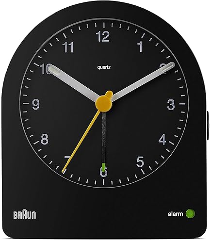 Braun Classic Travel Analogue Alarm Clock with Snooze and Light