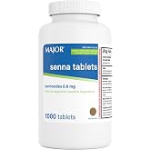 MAJOR Senna 8.6 mg Natural Vegetable Laxative Tablets - Made with Sennosides - 1000-Count (1-Pack)