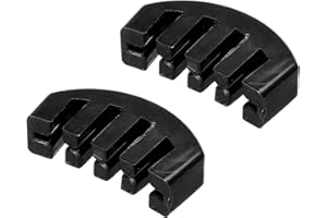 MECCANIXITY 4/4 Violin Practice Mute Violin Silence Rubber Violin Mute Black for Fiddle 4/4 Violin Volume Control, Pack of 2