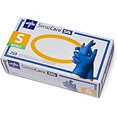 Medline SensiCare Silk Powder-Free Nitrile Exam Gloves, Size Small, Case of 2500