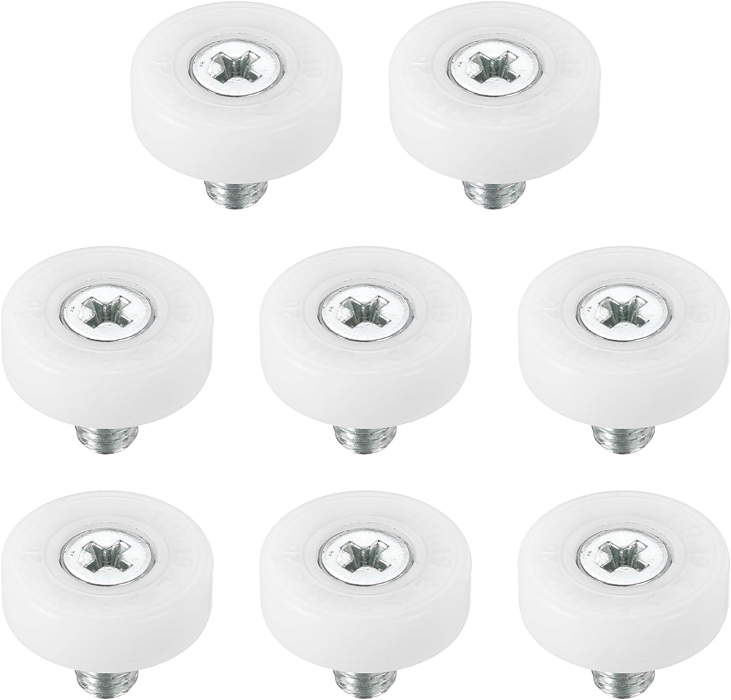 Clarmonde Drawer Roller, 8Pcs 22mm POM Plastic Cabinet Drawer Slides Wheels Drawer Positioning Rollers Drawer Roller Slide Guides Pulleys for Furniture DIY Replacement Parts (22mm)