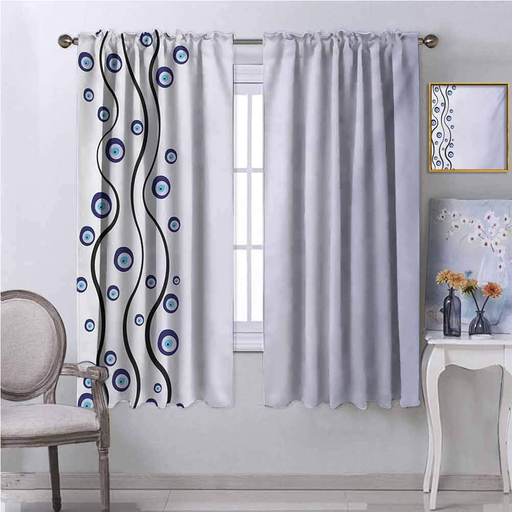 ScottDecor Evil Eye Window Curtain Panels Eye Shaped