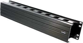 Amazon Com Leviton 492ru Hfo Horizontal Cable Management 2ru 3 Inch By 3 Inch Front Only Black Home Improvement