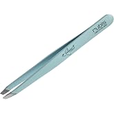Rubis Classic Come Fly with Me Stainless Steel Slanted Tweezers for Precise Eyebrows and Hair Removal, The Emotional Collection, Light Blue Pastel,Rubis Switzerland Swiss Made World Renowned Precision