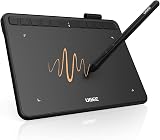 Ugee S640 Drawing Tablet Battery-Free Pen 8192 Pressure 6.3x4 in 10 Keys