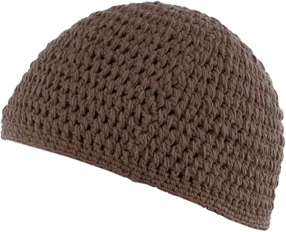 Amazon カジュアルボックス Casualbox 手編み コットン イスラム キャップ 9色 フリーサイズ ニット帽 キッズ 帽子 コットン100 オールハンドメイド Charm チャーム ブラウン 帽子 通販