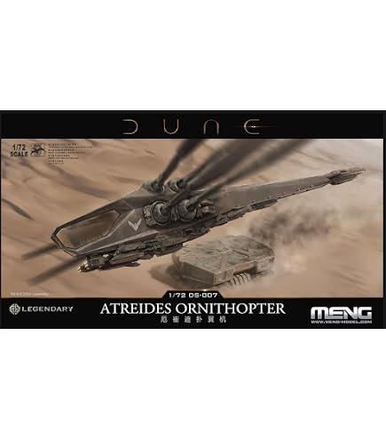Meng - Maquette Dune Harkonnen Ornithopter - MNGMMS-014 - Kit Détaillé - Collectionneur 14+ - Modèle Statique - Pas Un Jouet