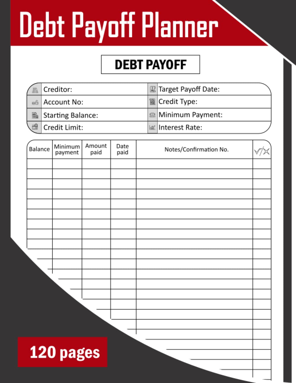 Debt Payoff Planner: Snowball debt payoff Tracker: That Helps your Finances in Check and Paying Off Debt