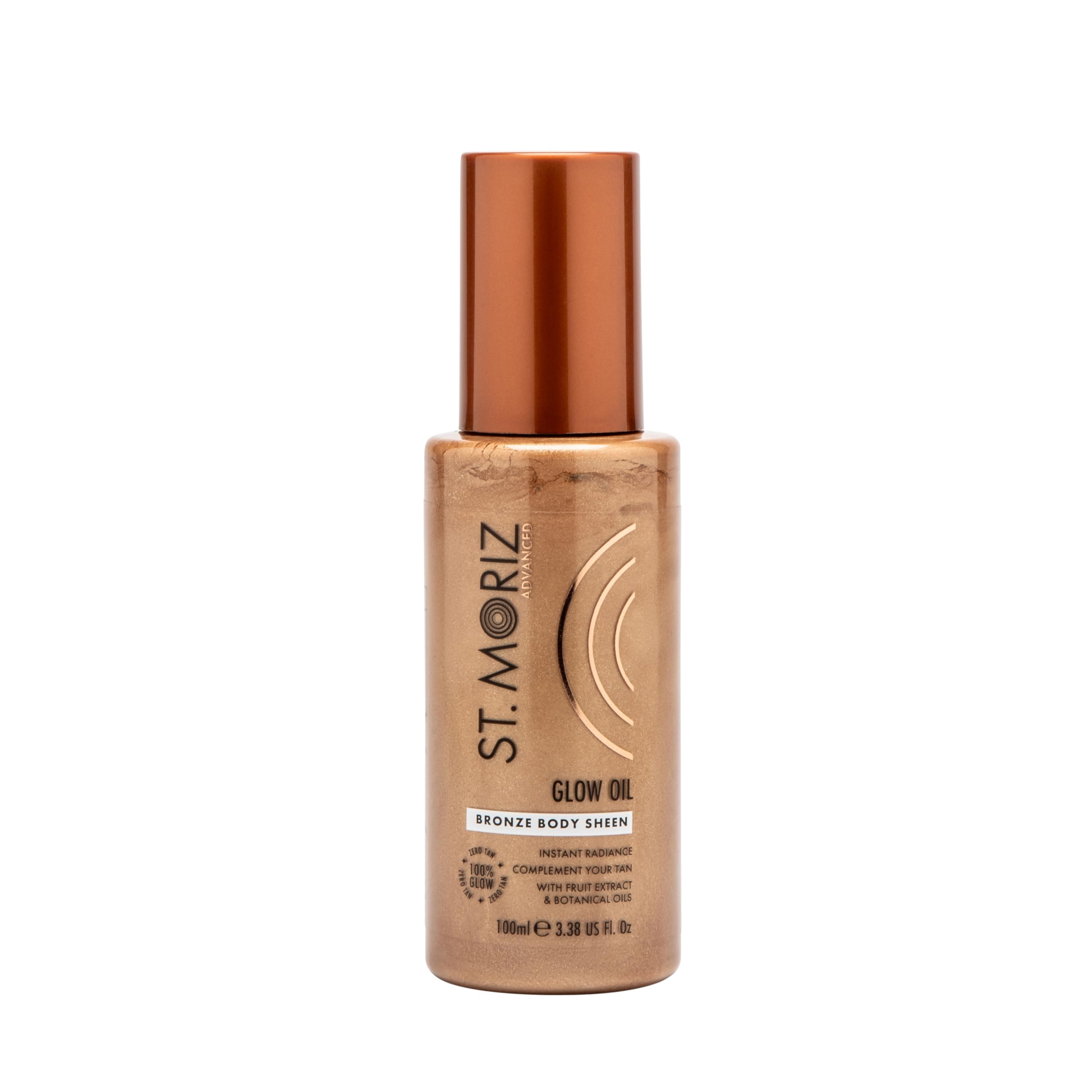 St Moriz Advanced Glow Oil | Bronze Body Sheen for Instant Skin Radiance & Rich Hydration | Body Glow Enhancer | Shimmering Liquid Bronzer | Compliments Your Tan | Vegan | Cruelty Free | 100ml