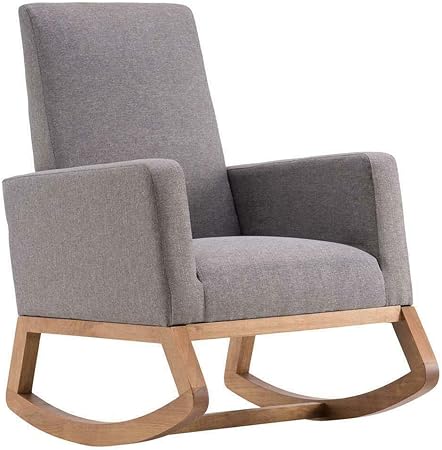 light gray rocking chair