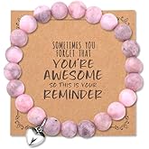 yaozeio Inspirational Gift Bracelets for Women Daughter Christmas Birthday Gifts for Granddaughter Sometimes You Forget Your Awesome Gifts Bracelet for Best Friends Motivational Encouragement Gifts