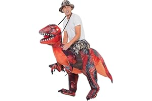 GOOSH Inflatable Dinosaur Costume for Adult Halloween Costume Women Man Funny Blow up Costume for Halloween Party Cosplay