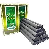 Abyslcove Carbonized Smokeless Moxa Stick &amp; Rolls 5-Year Purity 5:1 - Pure Handmade Natural Mugwort Wormwood for Moxibustion, Low Smoke Non-Irritating, Gentle Heat Deep Penetration, 20 Sticks