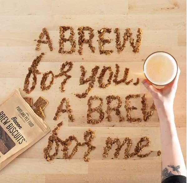 CRAFTED BY HUMANS LOVED BY DOGS PORTLAND PET FOOD COMPANY BACON BREW BISCUIT DOG TREATS (1 PACK, 5 OZ BAG) – ALL NATURAL, HUMAN-GRADE, USA-SOURCED AND MADE