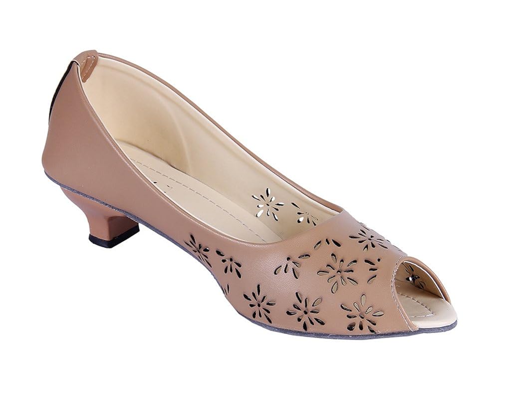goyal tan laser punch heels