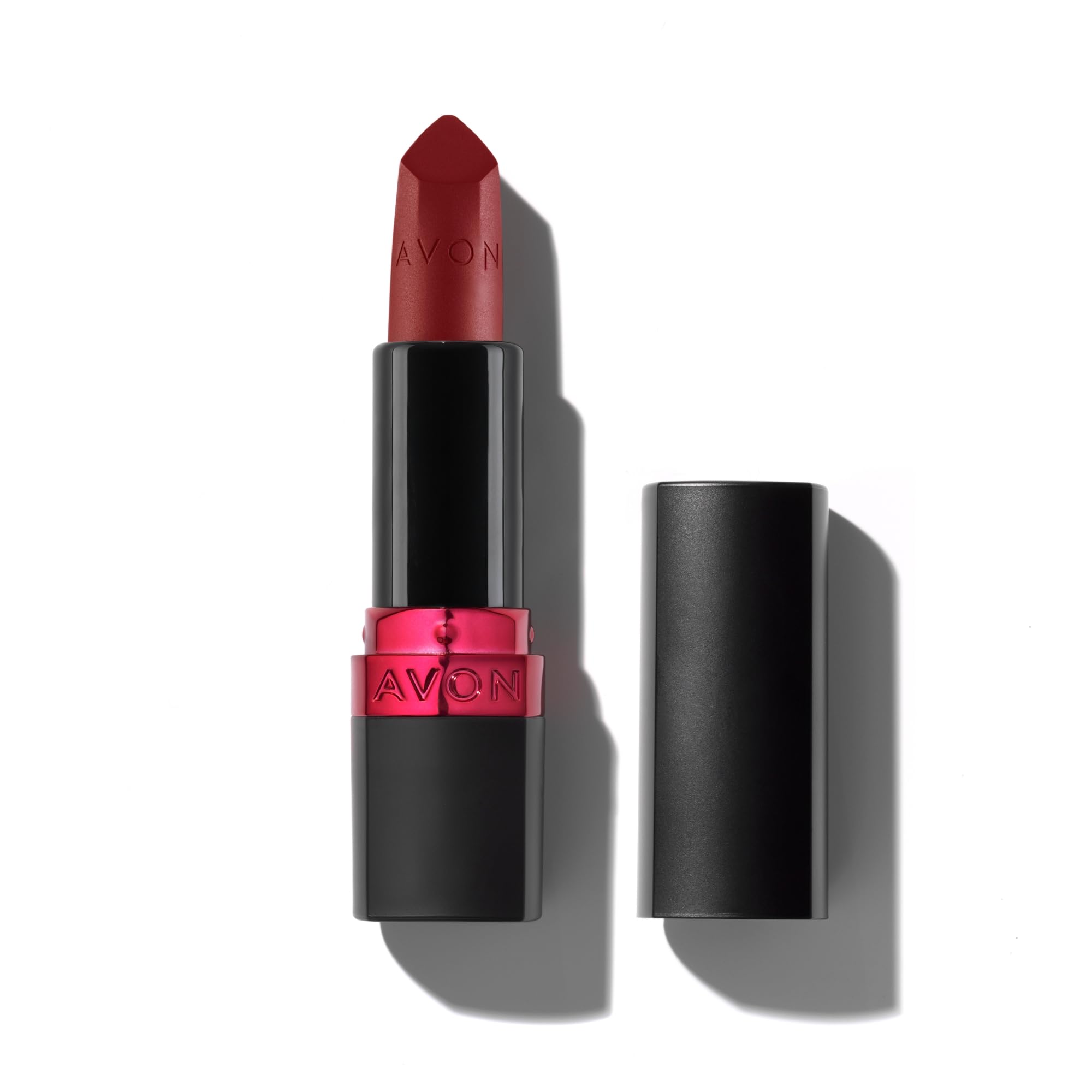 Avon Ultra Matte Lipstick Red Supreme with Vitamin E, Avocado Oil and Sesame Oil for Comfortable Coverage that Won't Cake, Crack or Dry, Cruelty Free