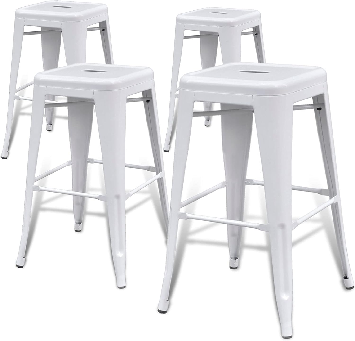 Bronte Living 24 Inch Modern Metal Counter Stool With Rubber Protectors