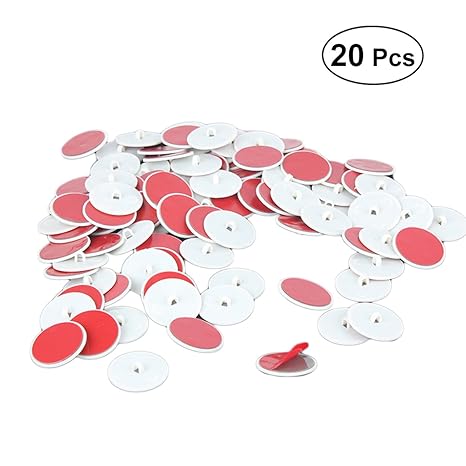 Vosarea 20pcs Ceiling Stick Adhesive Hooks Ball Hanging Tools For