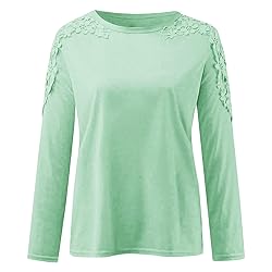 iPOGP Women's Round Neck Solid Color Hollow