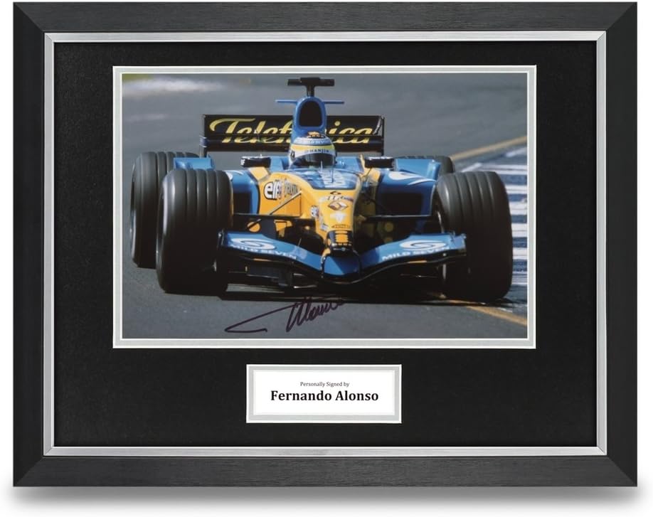 Up North Memorabilia Fernando Alonso Signed 16x12 Framed Photo Display Formula One Autograph + COA