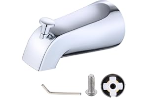 GCBCRIT Slip on Tub Spout with Diverter, Compatible with American Standard 8888026.002 Bathtub Spout, Tub Faucet Replacement Fits for 1/2" Copper Water Tube (5/8" Diameter) with Hex Wrench (Chrome)