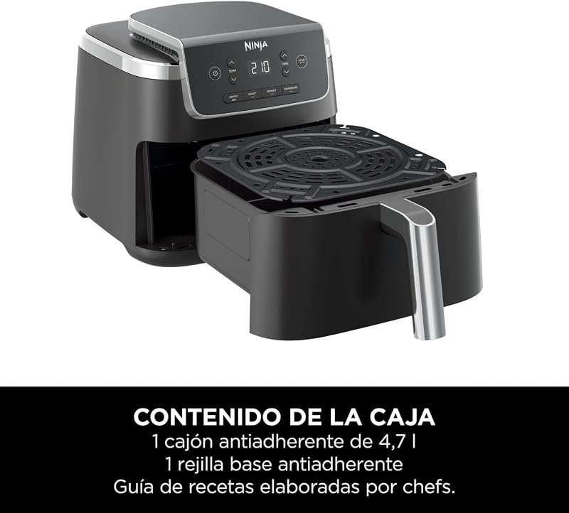 Air Fryer PRO, Freidora de Aire, 4,7L, Cesta Individual, Negro — foto 2 de 8