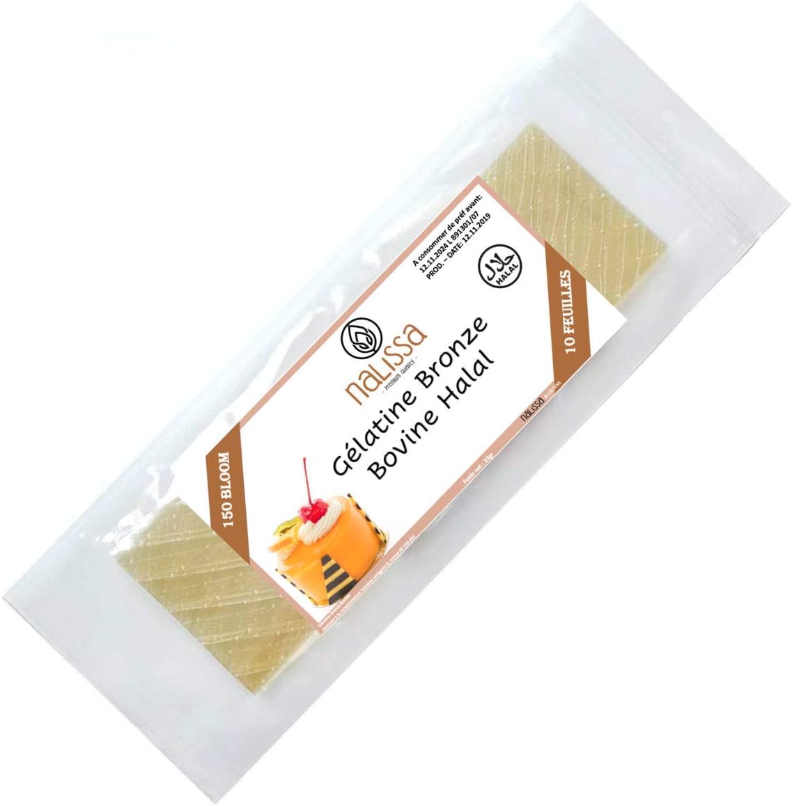 Poids dune feuille de gelatine