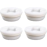 QWORK 2" Bung Cap, 4 PCS Poly Buttress Drum Bung for 55 Gallon Plastic Drum, Course Thread