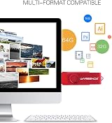 WANSENDA S100 64GB Red OTG USB Flash Drive 2.0 for Android Phone Tablet PC Mac view 7