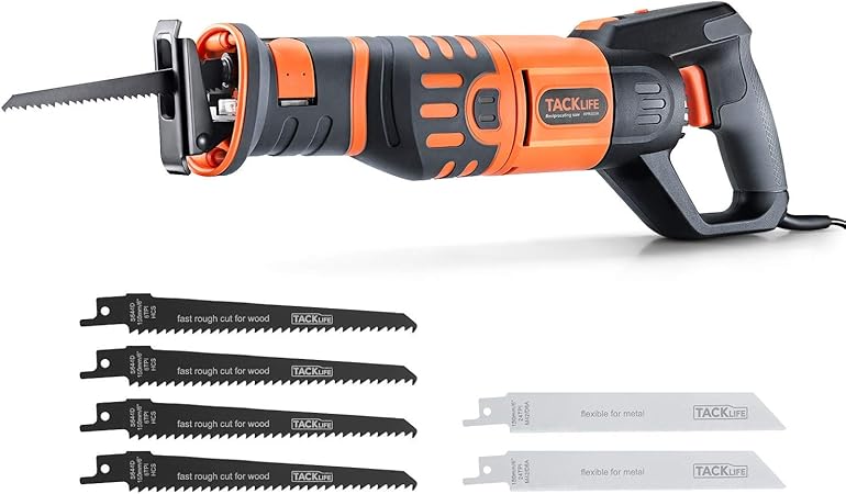 Scie Sabre Tacklife 1050w 2700spm Scie Sabre Universelle Avec 28 Mm De Longueur De Course