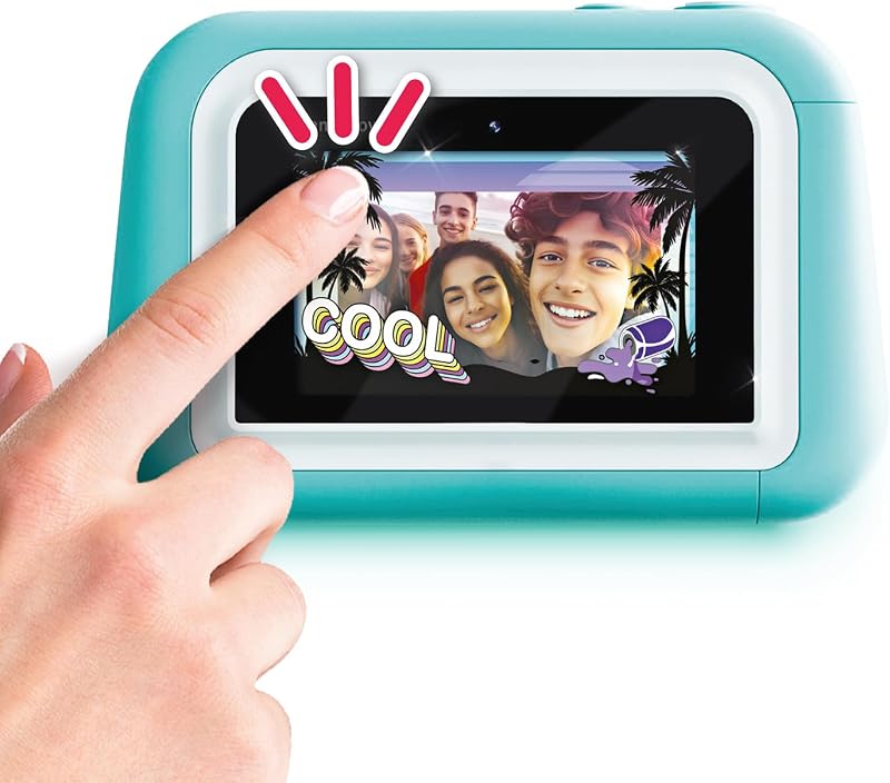 Photo Creator Instant Print Camera 2.0, carta fotografica REALE! Touch screen da 3 pollici. Scatta foto e stampa istantaneamente! Nessun bisogno di inchiostro, flash e luce anulare! 100 foto incluse