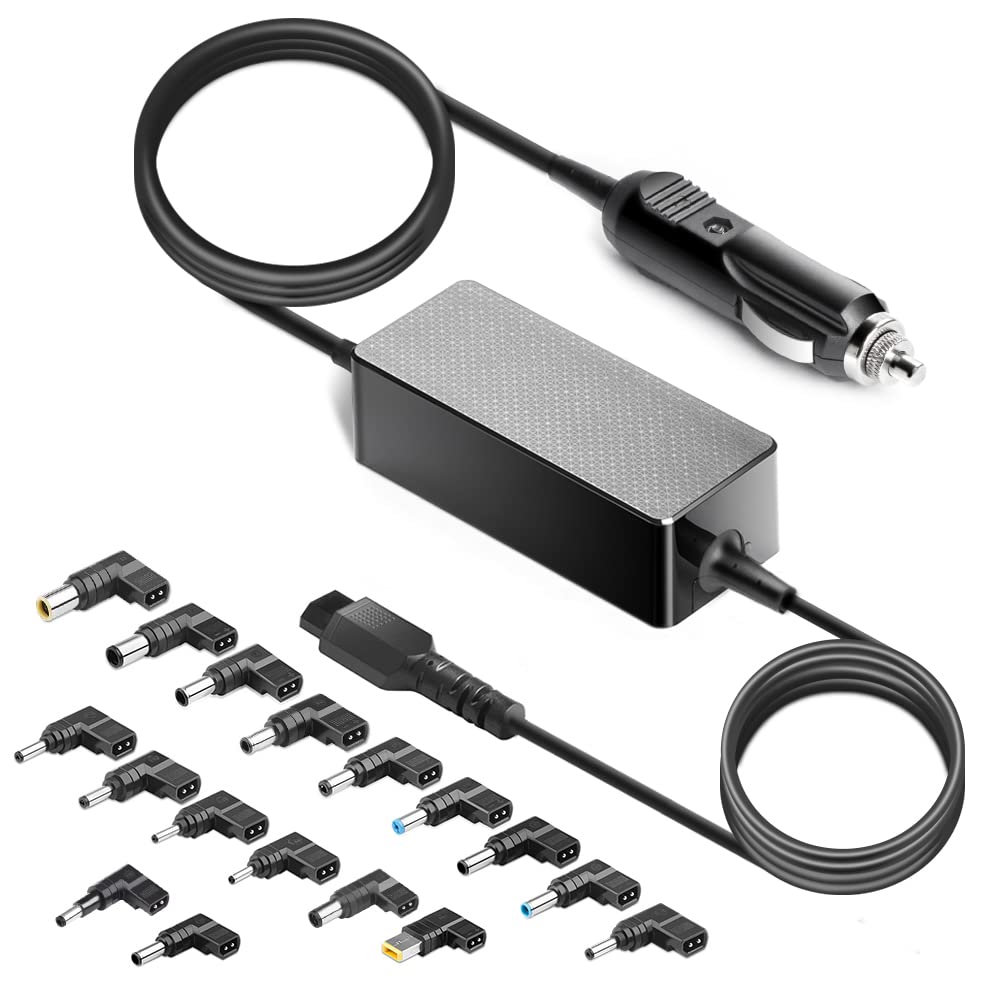 Car Charger 12V 24V DC Adapter 15V 16V 18.5V 19V 19.5V 20V Laptop Power Supply for HP Dell Toshiba Lenovo Acer Asus Sony Samsung LG TV Soundbar 12V Lighter Socket Adaptor for Motorhome Truck Bus Vans