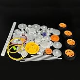 URIMPAVIDO 82PCS Plastic Gears Set Motor Gear Accessories for DC Motor DIY Model Toys RC Car Robot Gear Replacement Module 0.5 Gears Axle Tire Gear Belt Bushings Rack DIY Set