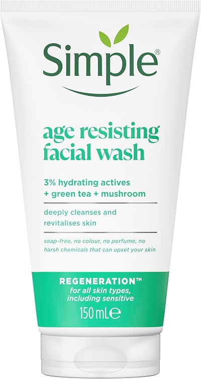 Simple Regeneration Age Resisting Facial Wash Green Tea Prebiotic Cleanser 150ml